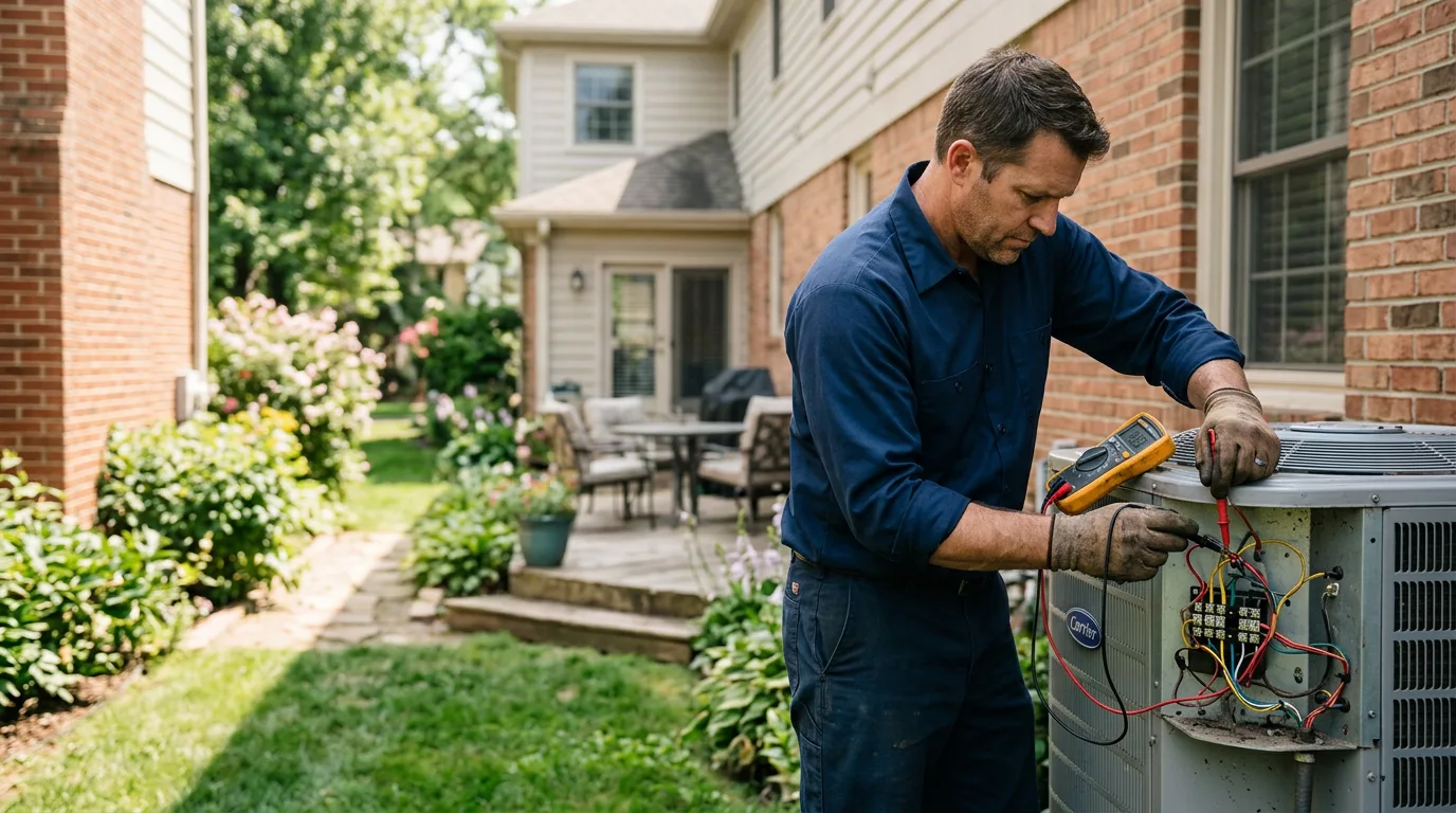 HVAC technician working near Alexandria, LA